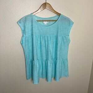 Studio JPR Blue Teal Sleeveless Top Large